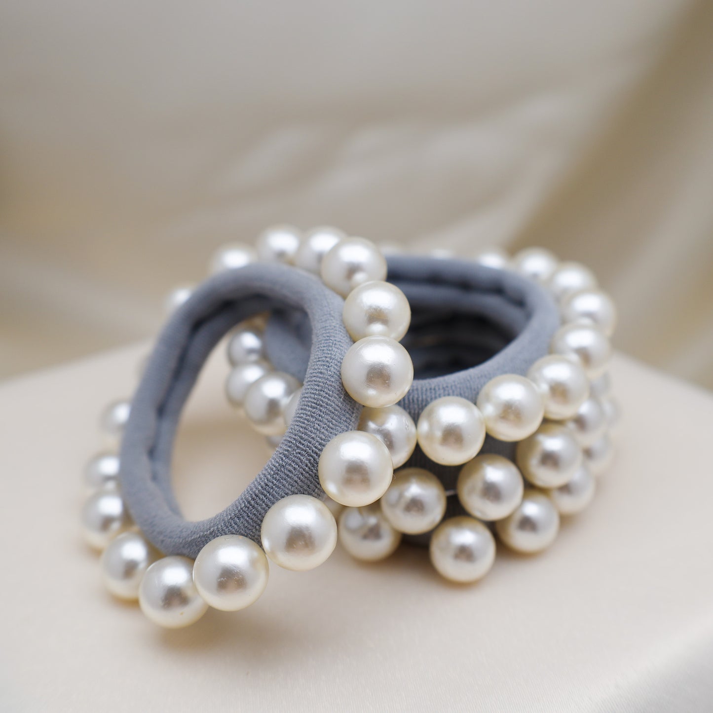 Storm Blue Pearl Hair Tie