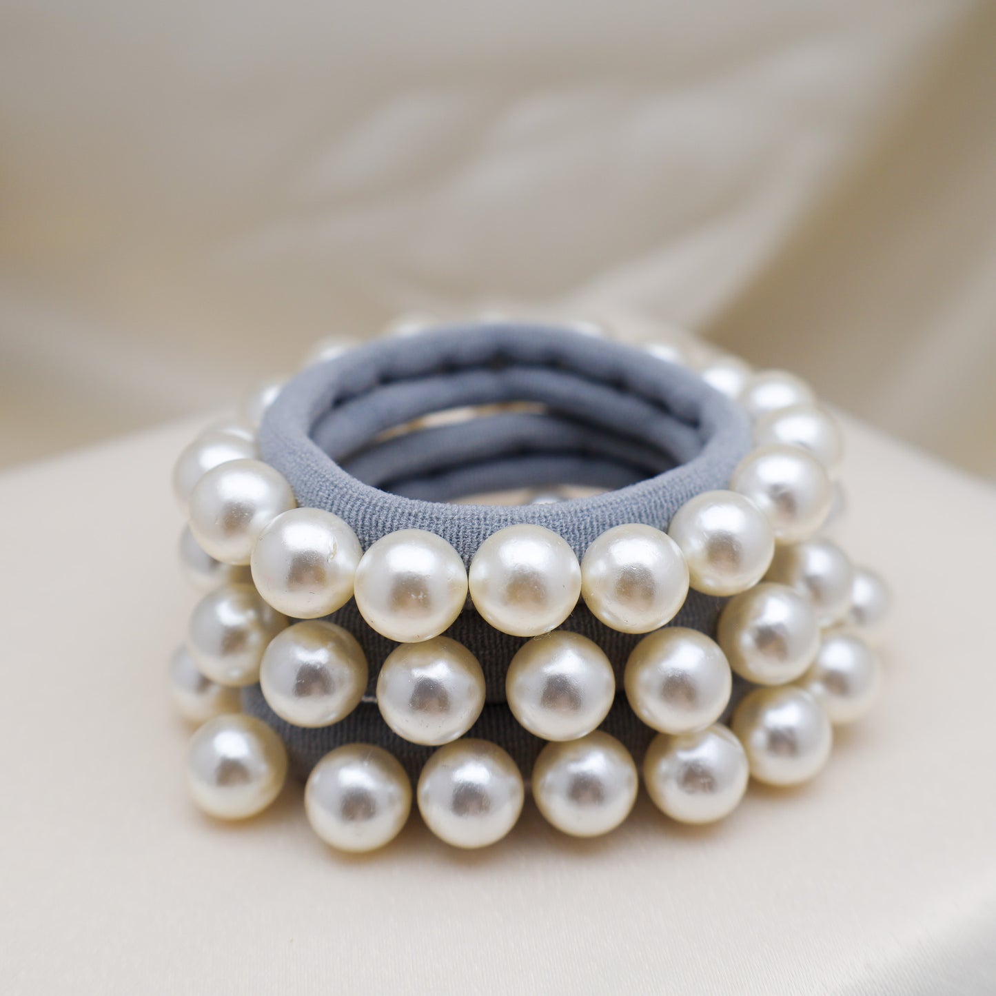 Storm Blue Pearl Hair Tie