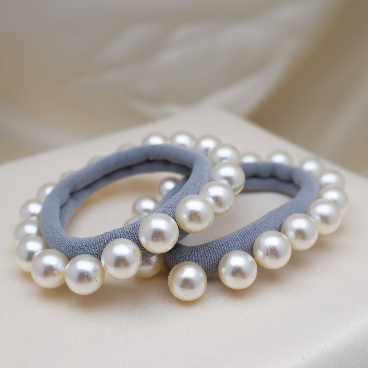 Storm Blue Pearl Hair Tie