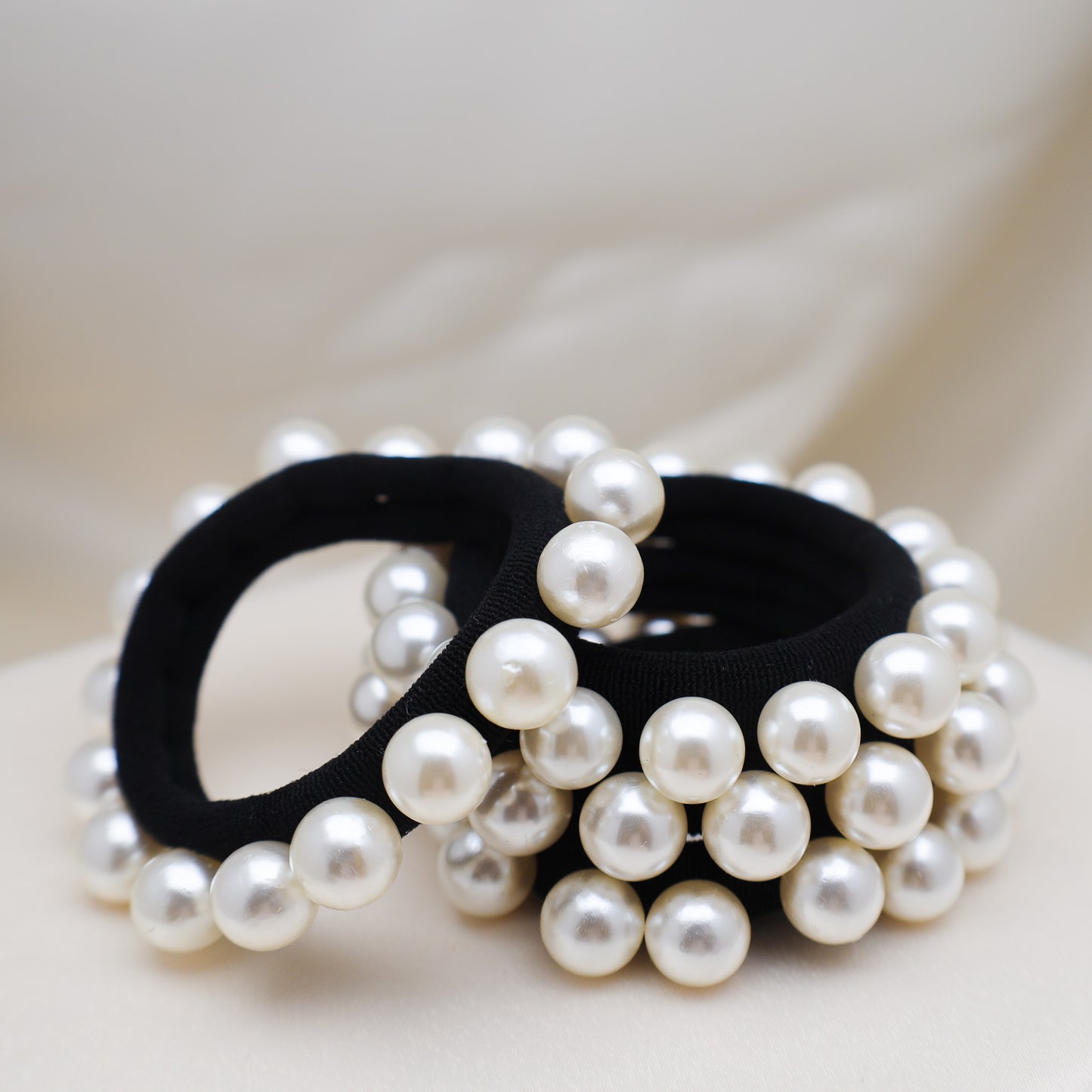 Midnight Black Pearl Hair Tie