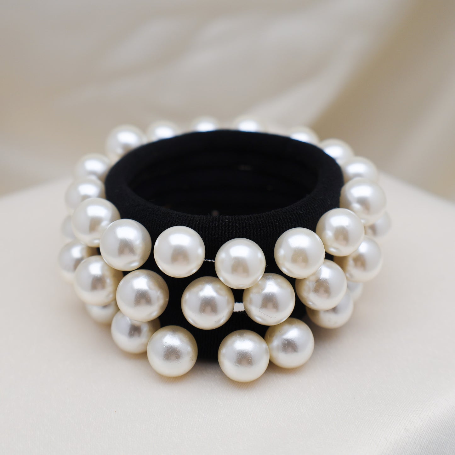 Midnight Black Pearl Hair Tie