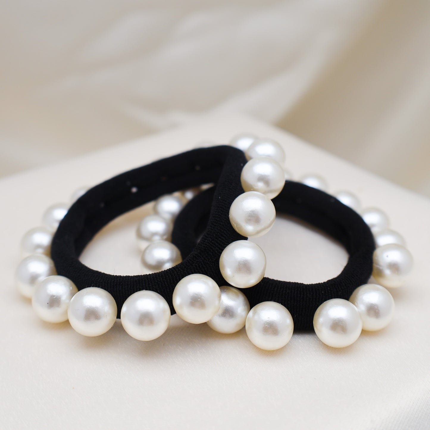 Midnight Black Pearl Hair Tie