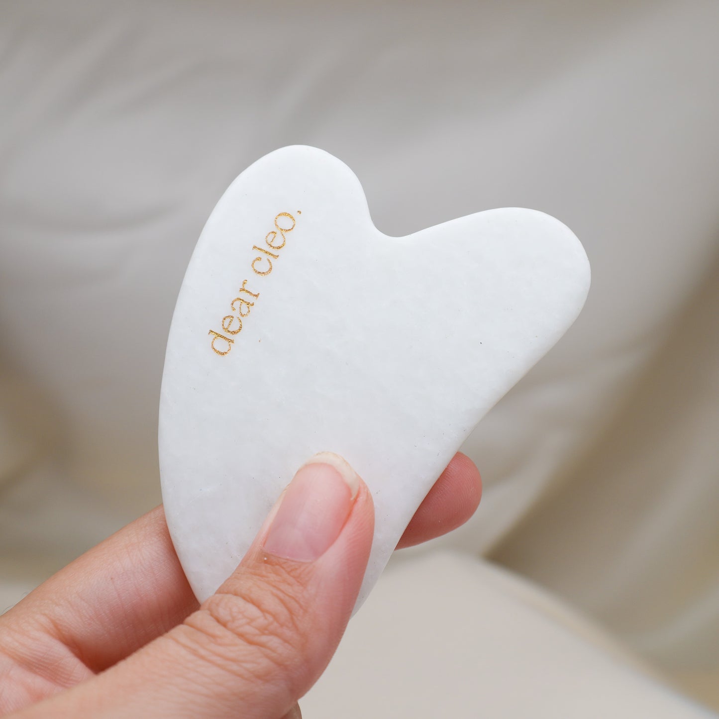 Natural White Jade Crystal Gua Sha