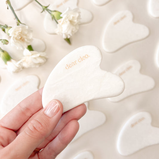 Natural White Jade Crystal Gua Sha