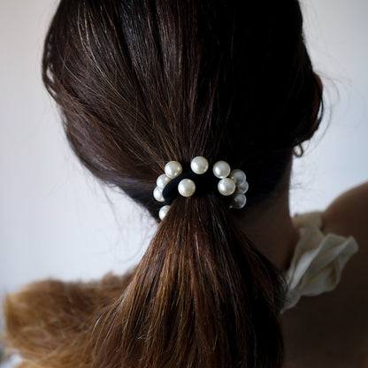 Midnight Black Pearl Hair Tie