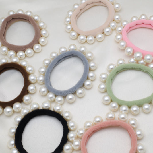 Coastal Collection Pearl Hair Tie Complete 8 Pack