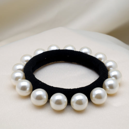 Midnight Black Pearl Hair Tie