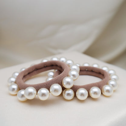 Sandstone Brown Pearl Hair Tie