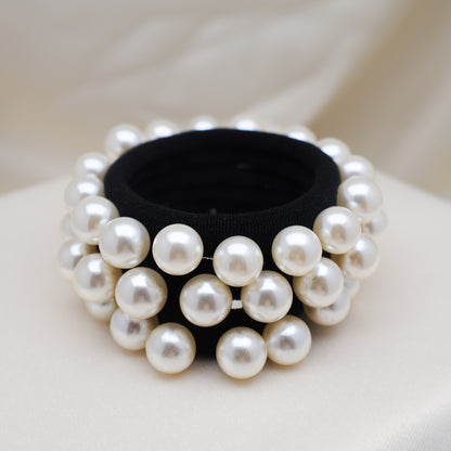 Midnight Black Pearl Hair Tie