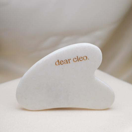 Natural White Jade Crystal Gua Sha