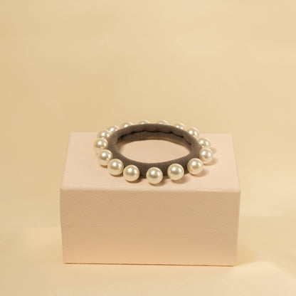 Beige Pearl Hair Tie