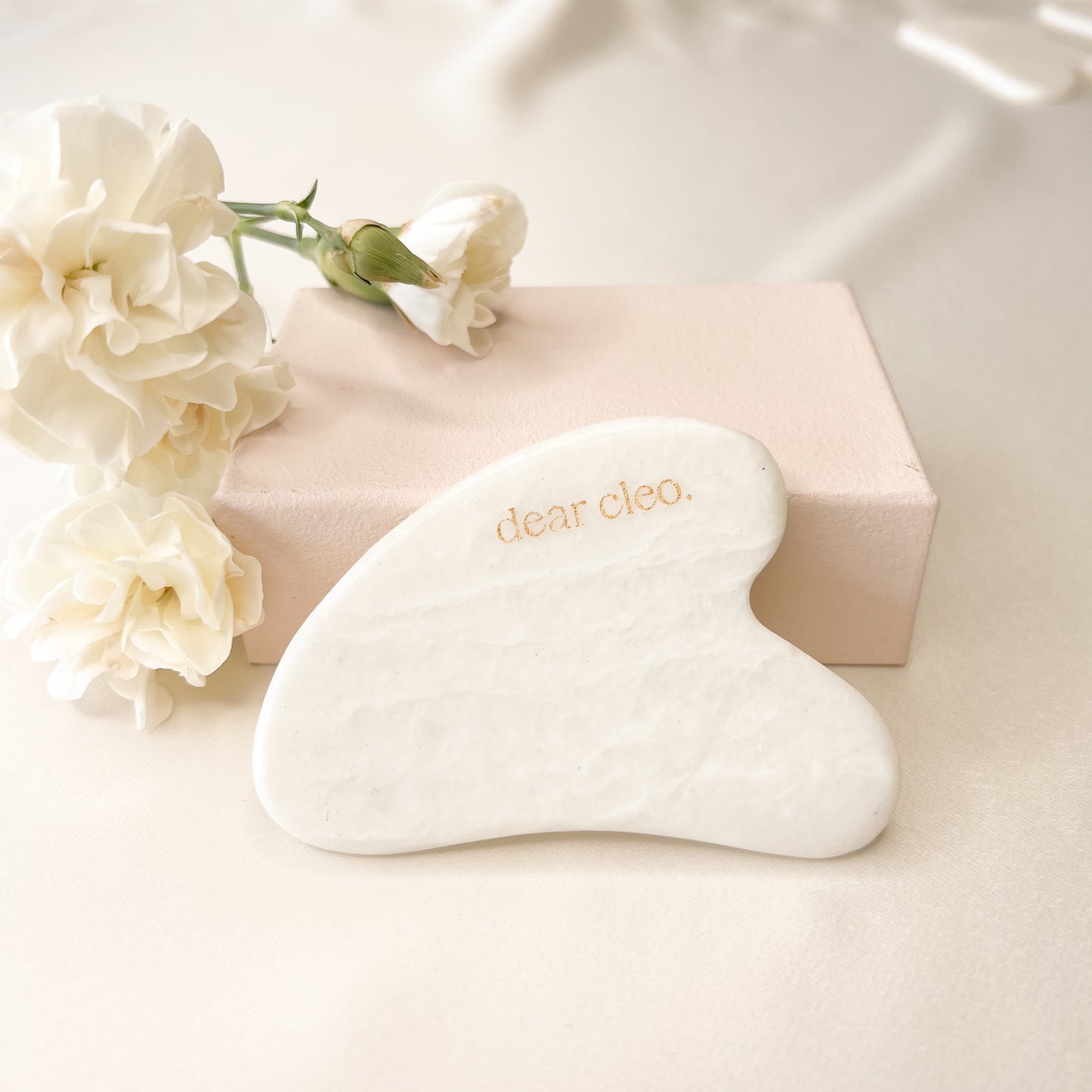 Natural White Jade Crystal Gua Sha