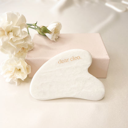 Natural White Jade Crystal Gua Sha