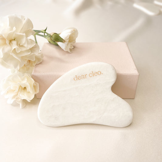 Natural White Jade Crystal Gua Sha